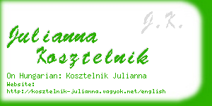 julianna kosztelnik business card